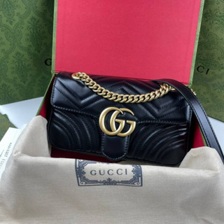 🔥ผ่อนได้🔥Gucci Marmont Matelasse Mini Shoulder Bag Size 22 cm งาน Original อุปกรณ์ : Full Box Set