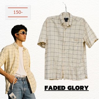 เสื้อเชิ้ตวินเทจ ลายตาราง(Faded Glory) มือสอง