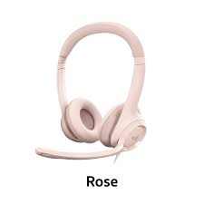 H390 USB Computer Headset - ROSE ,WHITE , BLACK