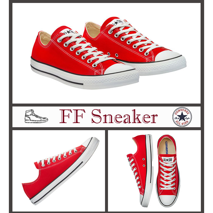 รองเท้าผ้าใบ Converse Chuck Taylor All Star Ox Red (Size36-45) พร้อมกล่อง ราคาโรงงาน ส่งเร็ว ส่งฟรี