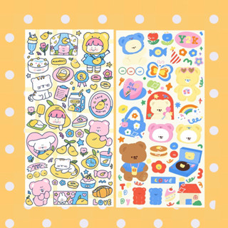 Sticker กลิตเตอร์ ขนาด 7x14 ซม.สติกเกอร์น่ารัก💕✨ ลาย Mango /ลาย Y2K