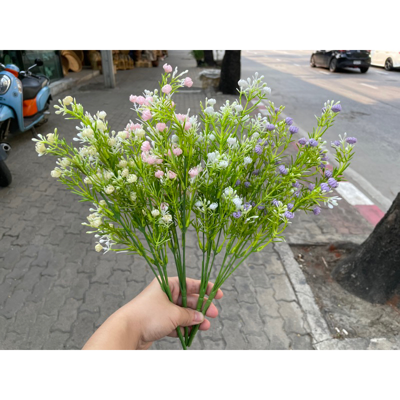 พร้อมส่ง ตัวแต่งดอกแซม รุ่นคัตเตอตูม ยิปโซ ดอกยิบ ดอกตัวแต่งเล็ก ดอกไม้ปลอม ใบแซม ดอกไม้ประดิษฐ์ ดอกเล็ก ยิบซี คัตเตอ