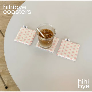 แผ่นรองแก้วลายดาว / Hihibye star coasters size : 9x9cm