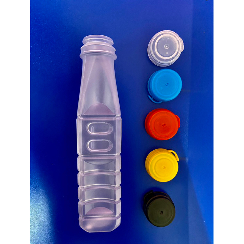 ขวดพลาสติก PP ขนาด 220cc ปากกลาง ส่งพร้อมฝา (1แพ็ค/150ใบ)