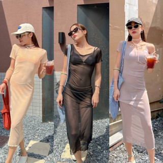 See-thru dress x shine bikini ✨ ฮอตๆแบบนี้จัดชุดเซ็ตไปทริปทะเลให้มันจบๆ กับชุดเซ็ต บิกินี่ผ้าsilk satin