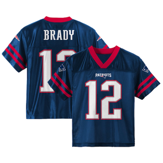 Youth Tom Brady Navy New England Patriots Team Color Jersey เสื้อแข่ง เจอร์ซี่ย์ของแท้ ทอม เบรดี้ ขนาดสำหรับเด็กโต XL