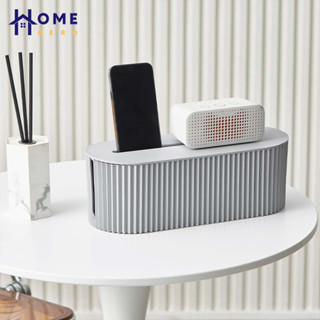 HomeHero กล่องเก็บสายไฟ มีร่องวางของ  กล่องเก็บปลั๊กไฟ กล่องมินิมอล กล่องจัดระเบียบ Plug Storage Box wit