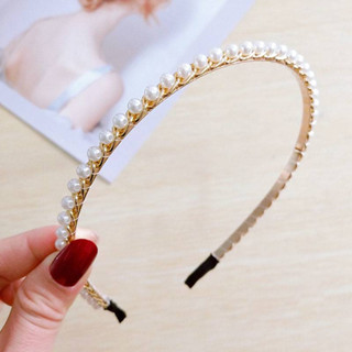 คาดผมประดับมุก คาดผมมุก คาดผมเหล็ก/พลาสติก Pearl Hairbands เครื่องประดับผม ผู้หญิง