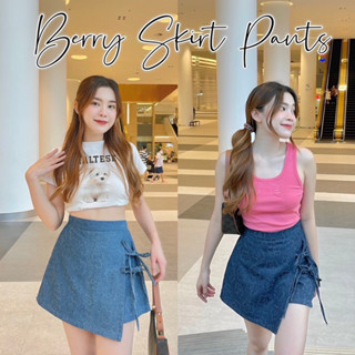 Berry Skirt Pants งานกางเกงกระโปรงแต่งผูกโบว์