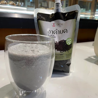 🚩ฝาจุก เทง่ายไม่หก งาดำบด (ตราไทไทแบรนด์) ไม่เติมน้ำตาล บดละเอียด Black Sesame Paste ชงเครื่องดื่ม ทาขนมปัง แยมงาดำ