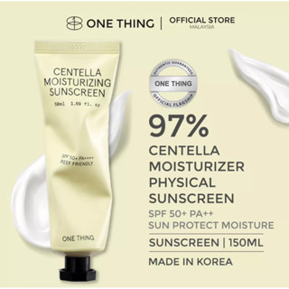 ONE THING Centella Moisturizing Physical Sunscreen Ultra Light Moisturizer SPF50 PA++++ UV Protection