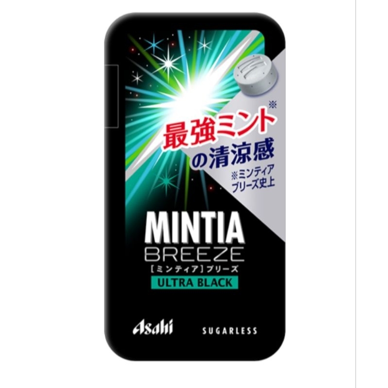 Asahi limited Mintia Breeze Ultra Black เย็นมาก 30 เม็ด ไม่มีน้ำตาล sugarless 1เม็ด เย็นสดชื่นนานไป5นาที