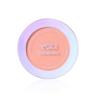 Y.O.U COLORLAND FOCUS ON ME BLUSH บลัชชนิดแป้ง เนื้อละเอียด เกลี่ยได้แนบเนียน สม่ำเสมอ