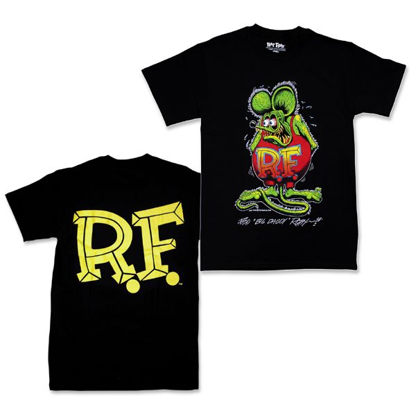 Rat Fink Monster T-Shirt "Standing Rat Fink" Black [RIT209BK] เสื้อยืด