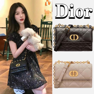 กระเป๋าถือ Dior mini/MISS CARO/กระเป๋าสุภาพสตรี/สไตล์ล่าสุด/ตัวแทนจัดซื้อของแท้