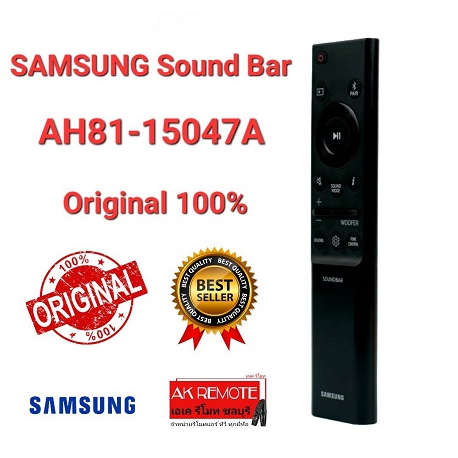 ออกใบกำกับภาษีได้ Samsung รีโมทซาวด์บาร์ Original AH81-15047A HW-Q800B Q6CB ใช้ทุกรุ่น แท้100%