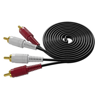 สาย AV ขาว-แดง สัญญาณเสียง เข้า 2 ออก 2 ผู้-ผู้ ยาว 1.5 เมตร AV CABLE RED-WHITE 2 INPUT 2 OUTPUT MM/MM 1.5 M.