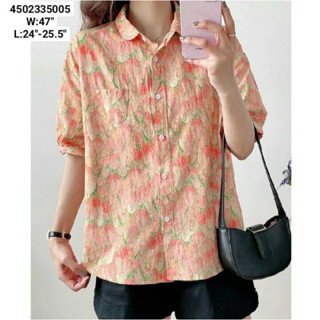 japanese cotton print shirt เสื้อเชิ้ตญี่ปุ่นพิมพ์ลายผ้าคอตตอน