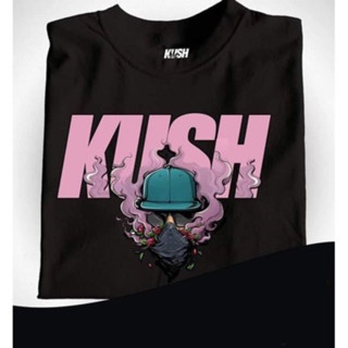 K-U-S-H เสื้อยืดรุ่น Unisex สไตล์รมควัน เสื้อยืดแฟชั่นผ้าฝ้ายแท้อินเทรนด์