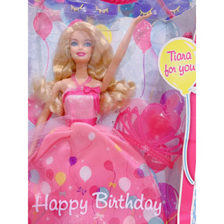 Barbie Happy Birthday 2011 Mattel W2862 Happy Anniversary Tiara Doll ตุ๊กตาบาร์บี้วันเกิด พร้อมเทียร์ร่า มือสองอเมริกา