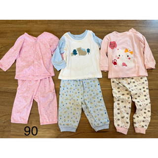 ชุดนอนเด็ก2ชิ้น เสื้อ/กางเกง size 90(ราคานี้ได้3ชุด)