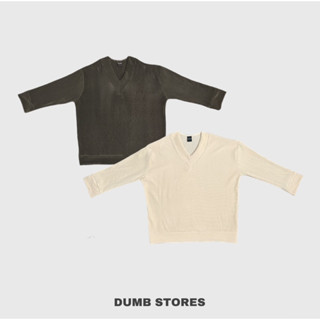 Dumb stores สเวตเตอร์อัดพลีทแขนยาว #dumbpleatedsweater01