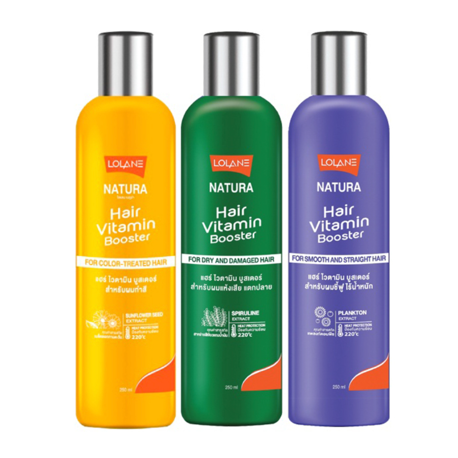 Lolane Natura Hair vitamin Booster โลแลน เนทูร่าแฮร์ ไวตามิน 250 มล. ครีมบำรุงผม ผมแห้งเสีย แตกปลาย