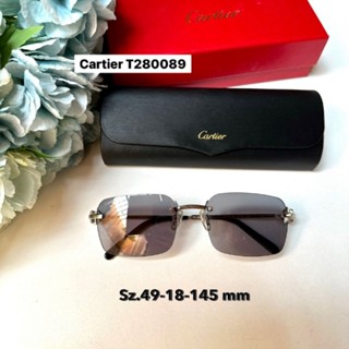 🌟พร้อมส่ง cartier เรียบหรู งานเจาะ ทรงสวย สีดำเงิน🔥🔥🔥