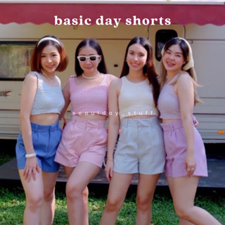 seoulday_stuff◆(BDS021) Basic Day Shorts กางเกงขาสั้นสีพาสเทล เอวสูง กางเกงที่สาวๆตามหา งานเกรดขึ้นห้าง ทรงสวย กางเกงSS