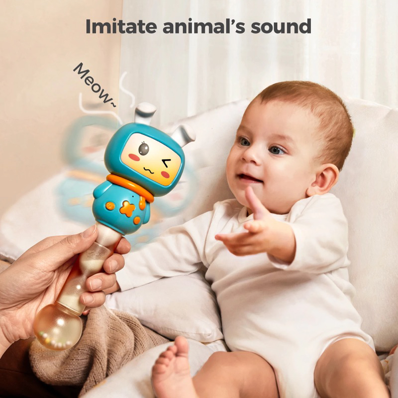 Tumama ของเล่นเขย่า ของเล่นเขย่ามีเสียงดนตรี 3 in 1 Baby Rattle Shake ของเล่นเขย่ามือ มีเสียงกรุ๊งกริ๊ง