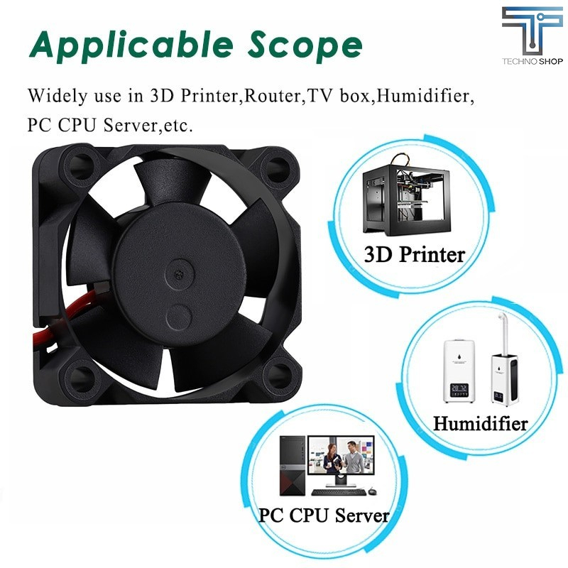 GDSTIME 3010 3D Printer Fan 5V/12V/24V Axial Fan Ball Bearing 30mm x 30mm x 10mm Cooling Cooler Fan - รูปที่ 4
