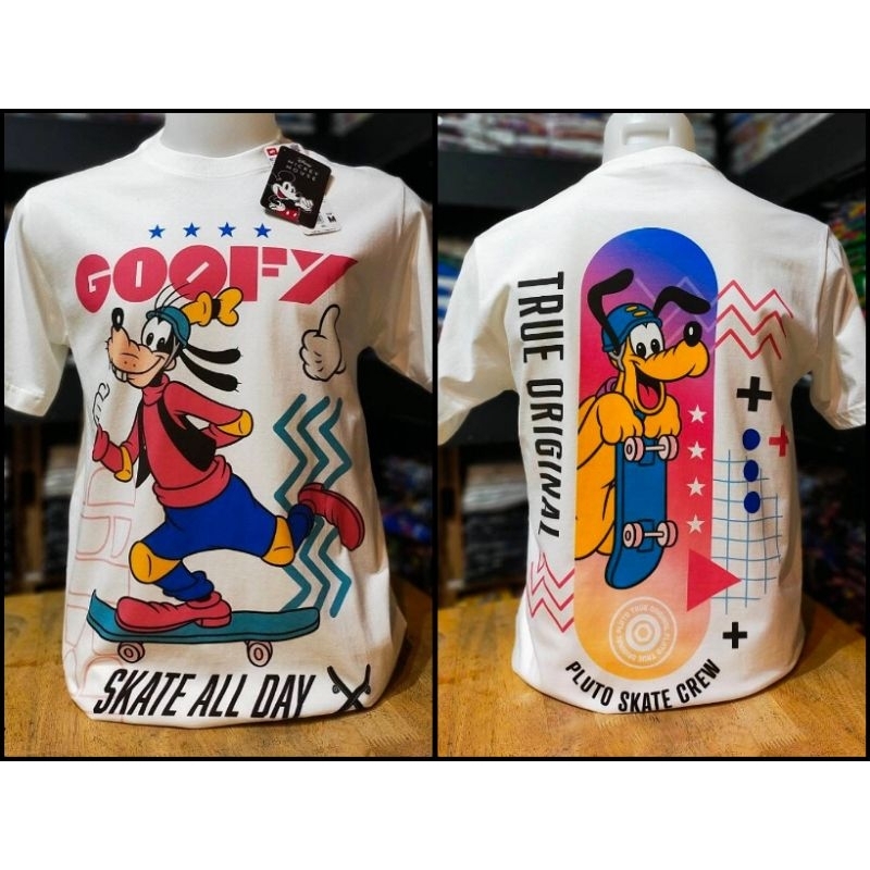 เสื้อDisney ลาย Goofy ลิขสิทธิ์แท้ สีขาว (MKX-022)