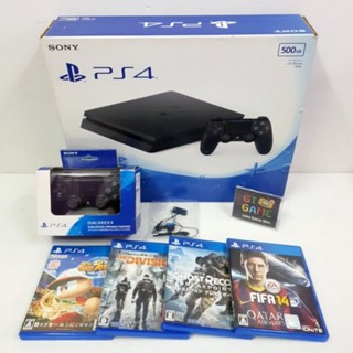 Sony PS4 Slim Jet Black 500GB. 98%Boxed CUH-2006A B01  Menu Eng.