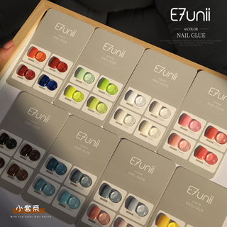 เซตสีเจล E7UNII สีพื้น 4 สี (แถมการ์ดสี)