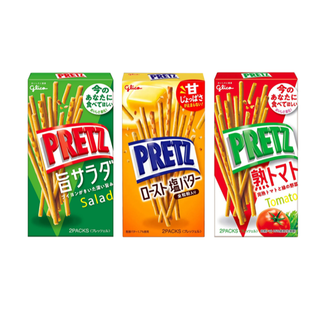 Glico Pretz กูลิโกะ เพรส บิสกิตแท่งอบกรอบนำเข้าจากญี่ปุ่น มี 3 รสชาติ (รสดั้งเดิม/รสสลัด/รสมะเขือเทศ)