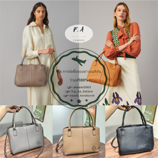 F.A ว่าแท้100% TORY BURCH MCGRAW SATCHEL กระเป๋าถือสตรีหนังสะพายข้างพร้อมสายยาว 82222