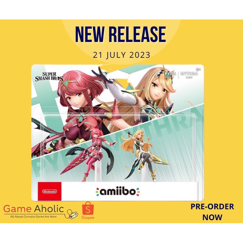 AMIIBO SUPER SMASH BROS. SERIES FIGURE (PYRA AND MYTHRA) มือ1