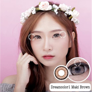 คอนแทคเลนส์ รุ่น Maki Brown &gt;&gt;แบบสายตาสั้นและแฟชั่น