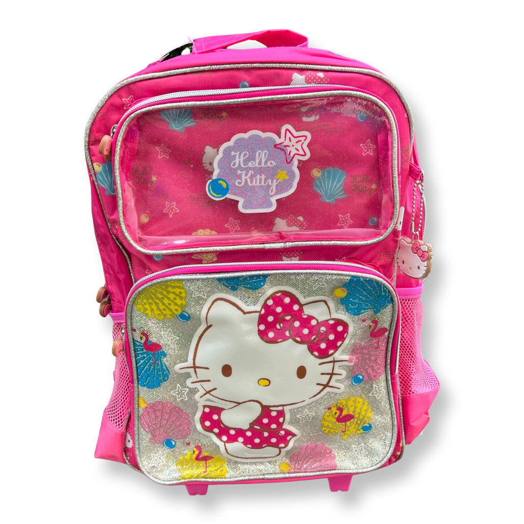 กระเป๋าเป้ล้อลาก HELLO KITTY ขนาด 16" Trolley Backpack 16" งานลิขสิทธิ์แท้ Sanrio