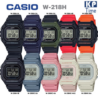 Casio นาฬิกาข้อมือผู้ชาย/ผู้หญิง สายเรซิน รุ่น W-218H ของแท้ประกันศูนย์ CMG