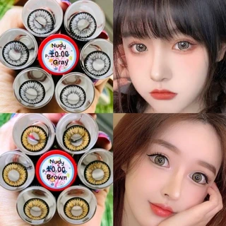 คอนแทคเลนส์ รุ่น Nudy/Nola สีเทา/ตาล Gray/Brown มีค่าสายตา (0.00)-(-10.00)