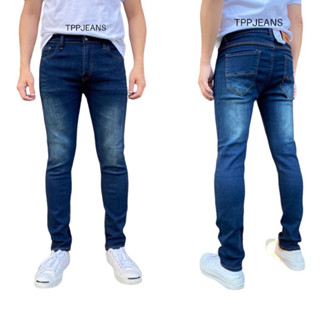 JP.jeans Mens skinny กางเกงยีนส์สกินนี่ชาย ผ้ายืด สีบลูฟอก ใส่สบาย ผ้านิ่ม Size 28-36