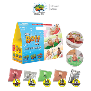 MEGA BAFF PACK ชุดความสนุกจัดเต็ม 12 ซองจากสไลม์บาฟ ทุกชิ้นไม่มีสารเคมีอันตราย ไม่ละคายเคืองผิวเด็ก ผลิตในประเทศอังกฤษ