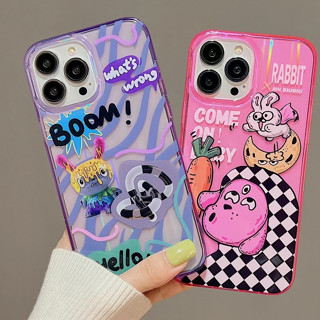 🎁ส่งของขวัญ🎁เคสไอโฟน สำหรับ 11 13 for iPhone Case 14 12 Pro Max การ์ตูน ตลก กระต่าย กันกระแทก ปกป้อง เคสโทรศัพท์