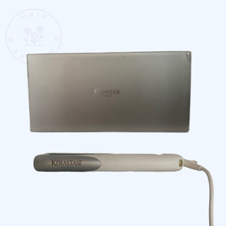 เครื่องหนีบผมตรงหรือผมดัด ขั้วปลั๊กสามารถหมุนได้ 360゜ทำจากแผ่นไทเทเนียม Kerastase x UKI (มีคราบเหลืองที่สายไฟเล็กน้อย)