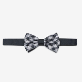 SUIT SELECT Check Reversible Bowtie (Navy)