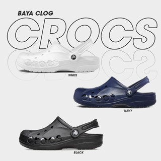 Crocs Collection รองเท้าแตะ รองเท้าแบบสวม รองเท้ารัดส้น CR UX Baya Crocs 10126-001 / 10126-100 / 10126-410