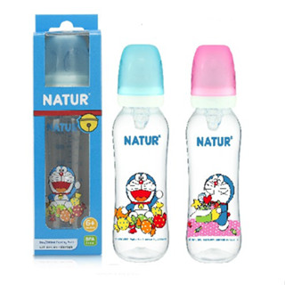 Natur เนเจอร์ ขวดนม ทรงกลม โดราเอมอน   8 oz / 240 ml จุกนม ไซส์ L (8850851410143)