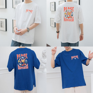 ZAMIO PEACE T-shirt เสื้อยืดแขนสั้นทรงโอเวอร์ไซส์