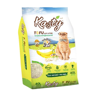 Kasty 20ลิตร แคสตี้ทรายแมวเต้าหู้ ผลิตจากธรรมชาติ ทิ้งชักโครกได้